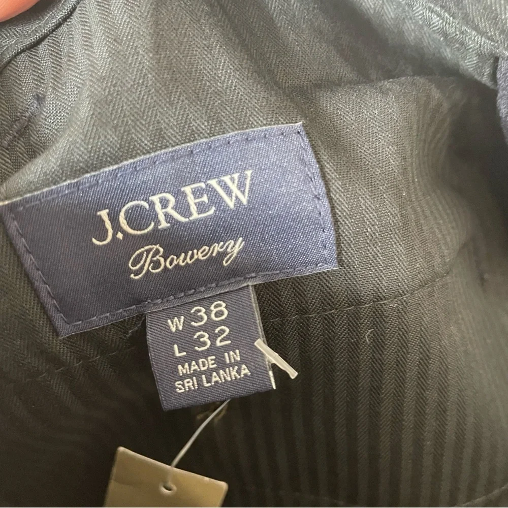 NEW J. Crew Classic Navy Bowery Slim Straight Wool Blend Dress Pant Size 38 x 32